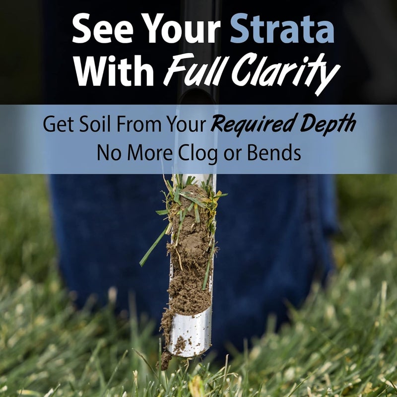Sleek Space Soil Probe with Small Soil Sampler Bags. 12" Soil Sample Probe Rod. Patent Pending Ground Probe Design for Tidy Strata in Soil Test Sampling. - Image 3